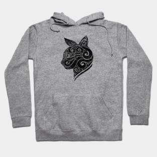 Swirly Cat Portrait Hoodie